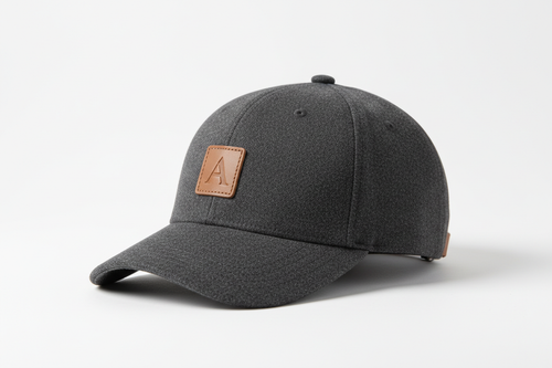 Stylish classic cap on white background